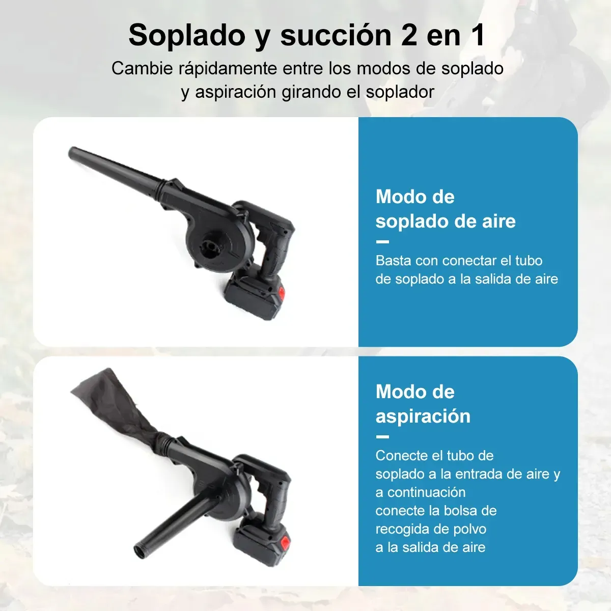 Soplador Inal mbrico Profesional Para Limpieza Jardin Verde Verde Lima-3