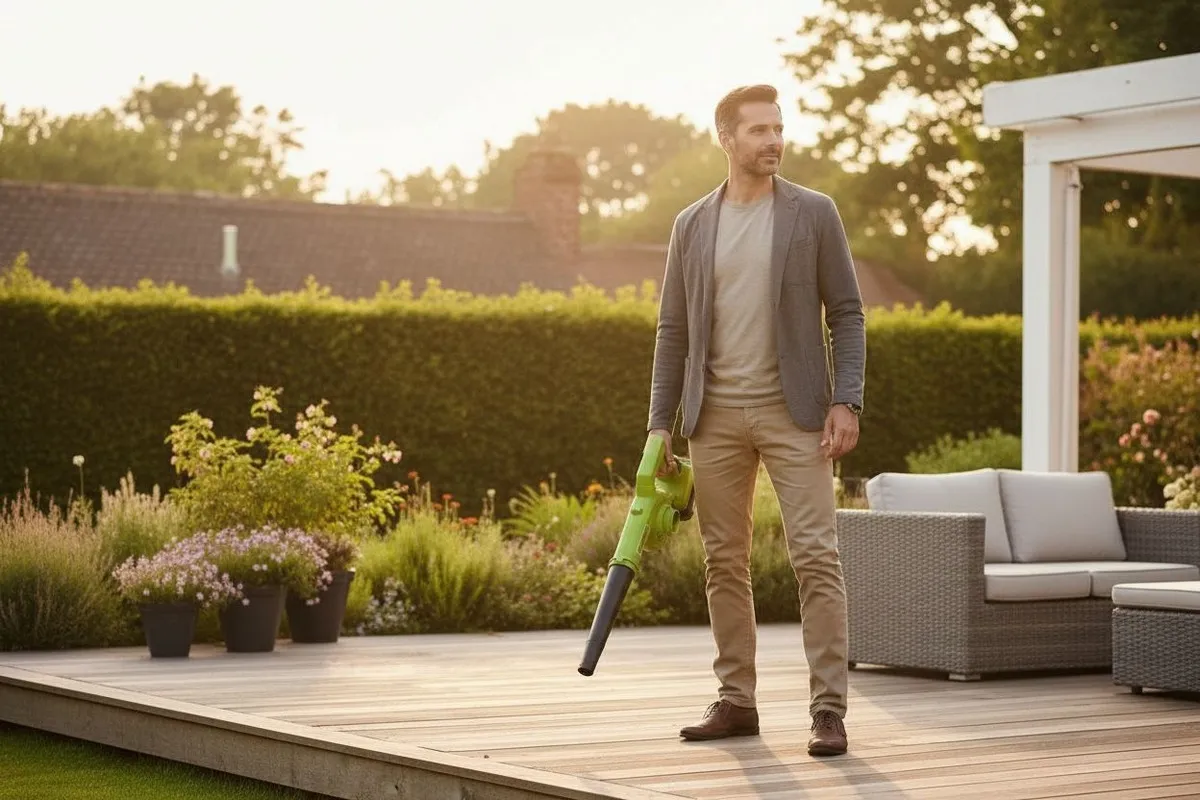 Soplador Inal mbrico Profesional Para Limpieza Jardin Verde Verde Lima-4