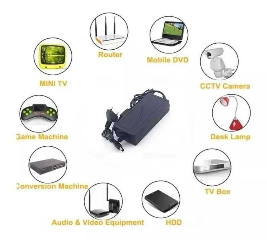 Fuente Poder 12v 5a Transformador 60w Cctv Cam 5.5mm X 2.5mm-2