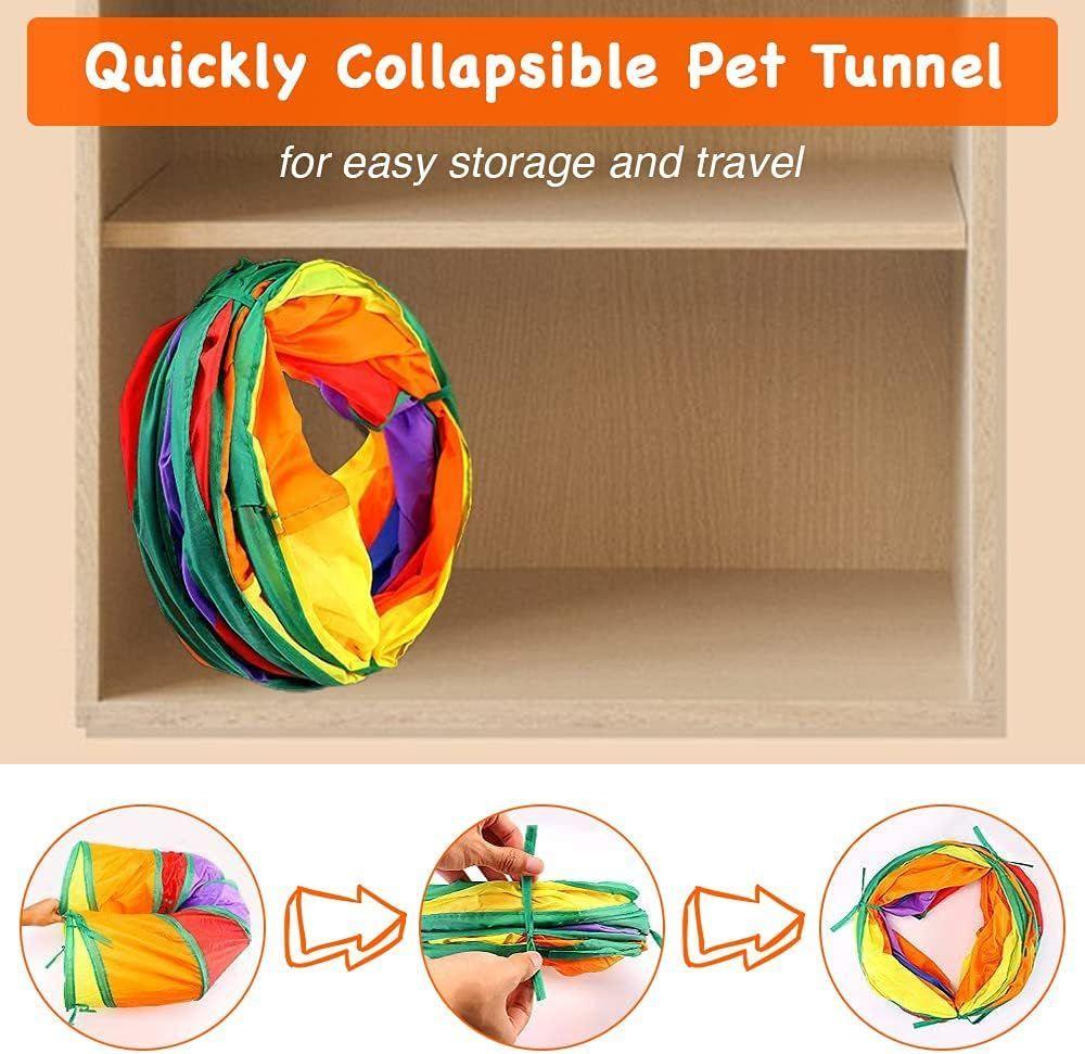 Tunel Plegable Para Mascotas Juguete Gatos Perros-2