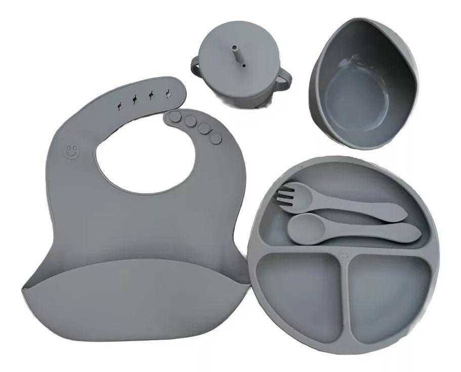 Set Alimentación Silicona Libre Bpa 6 Piezas Antideslizante-2