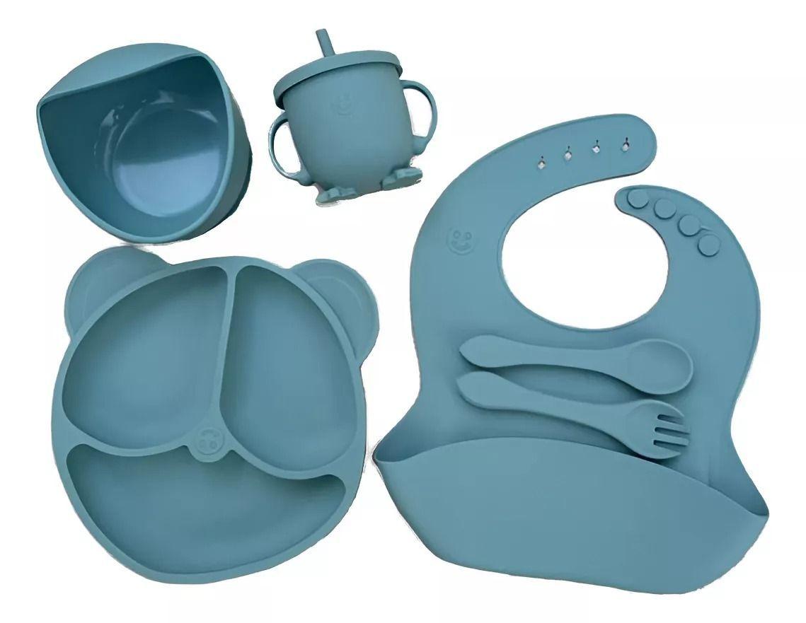 Set Alimentación Silicona Libre Bpa 6 Piezas Antideslizante-3