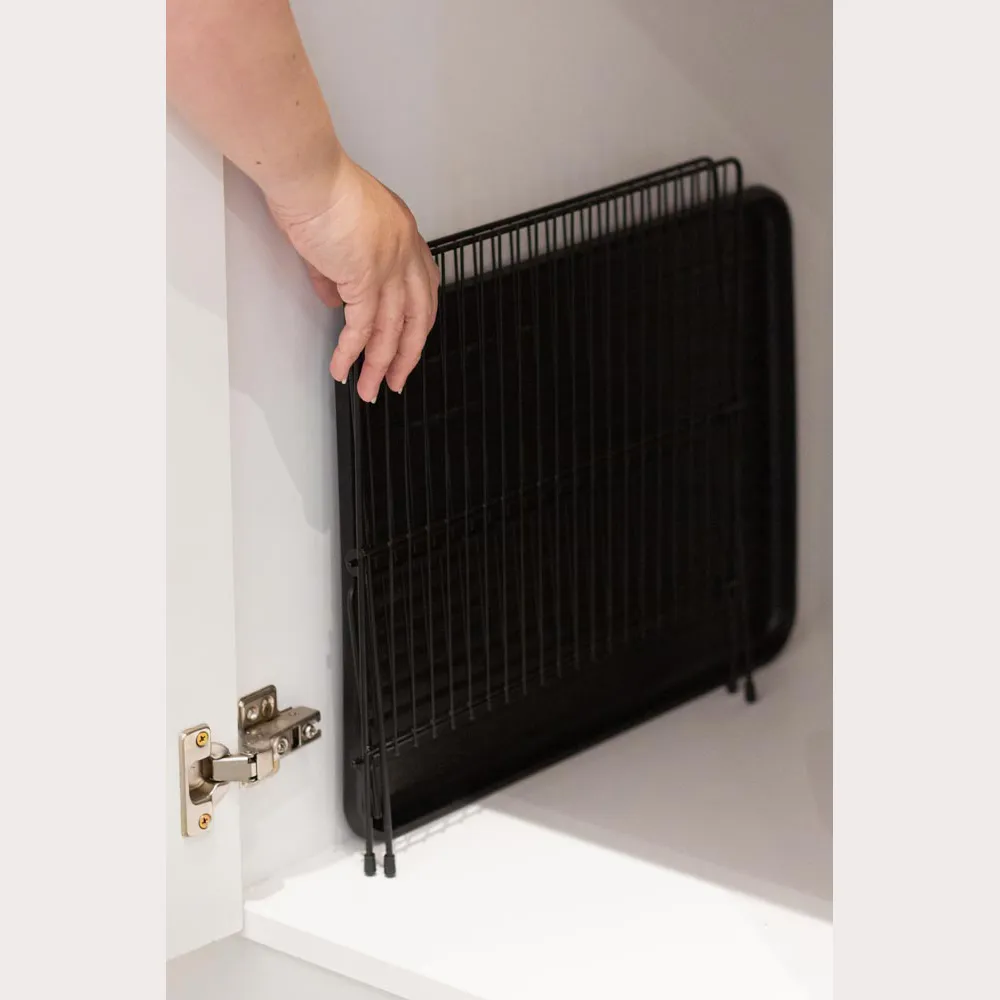 Secaplatos Plegable 34x32x42 cm - Metal Negro-2