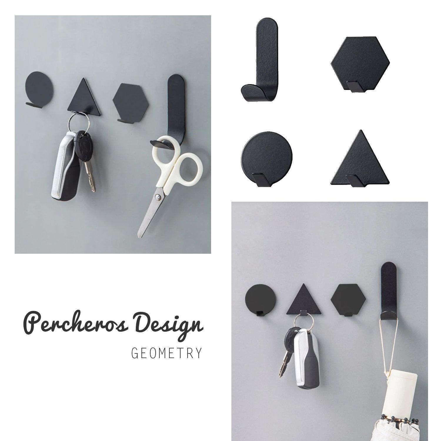Ganchos Metal Autoadhesivo Deco Geometry - 4 un-2