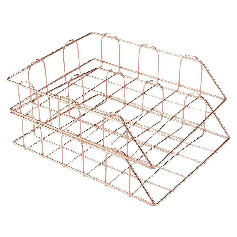 Bandeja Apilable Organizador 2x Escritorio - Pack 2 Unidades -0