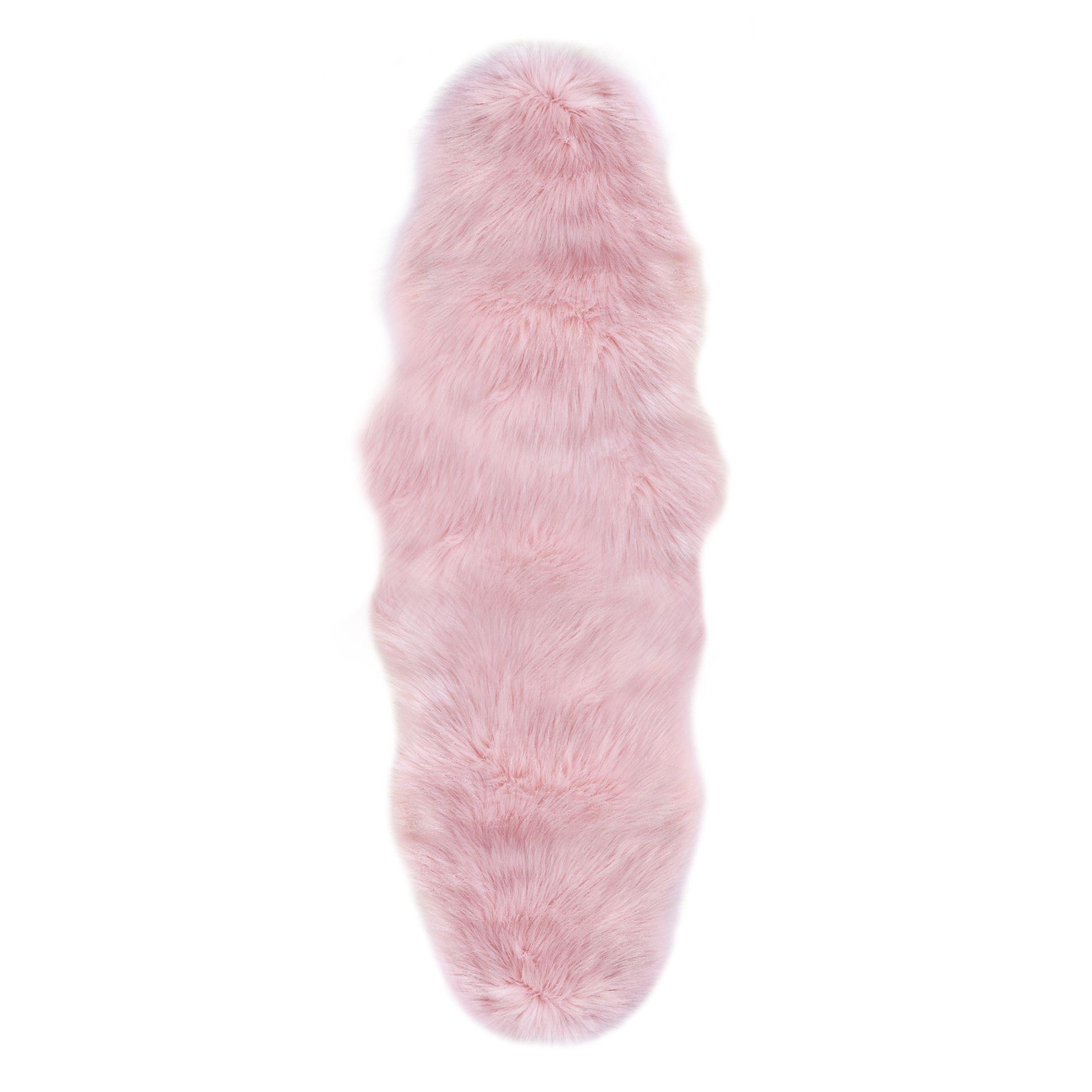Alfombra Nórdica Pelo Largo 180x60 cms Soft Rosa-0