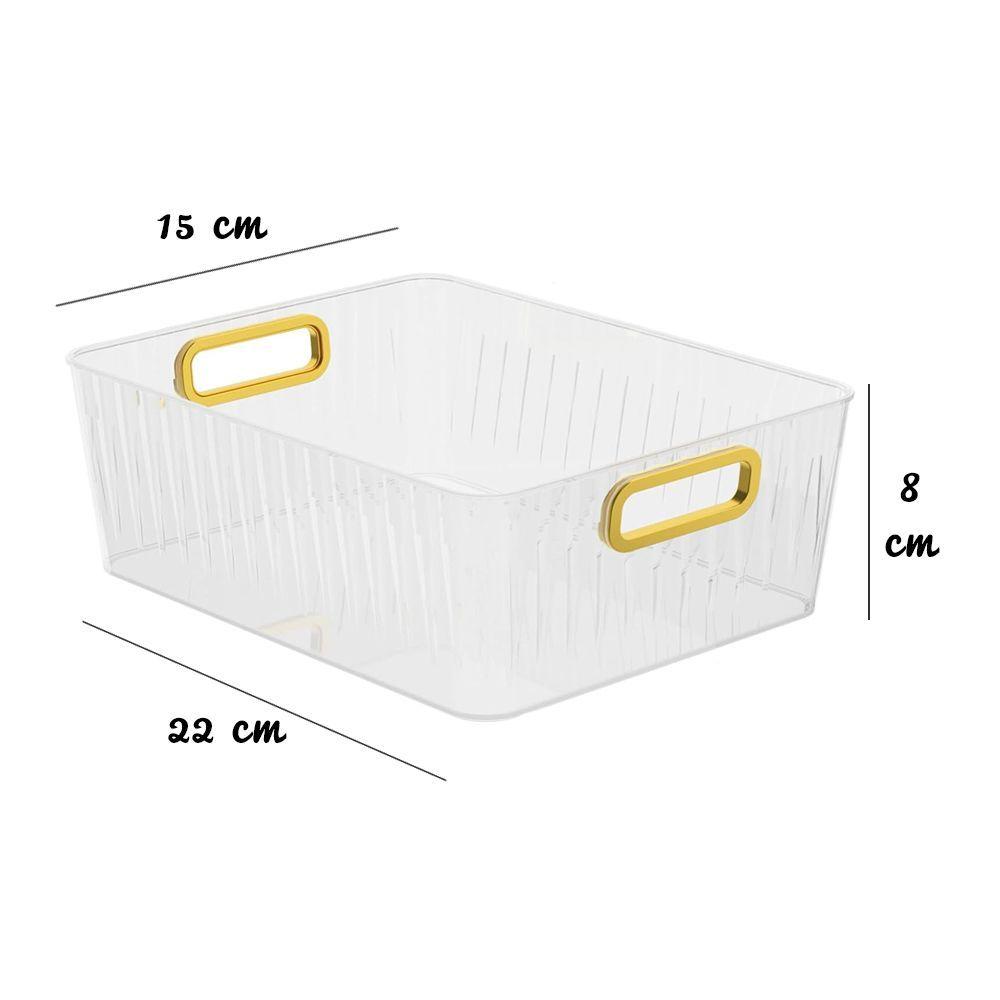 4x Cestas de Almacenaje Plástico Translúcido - 22x15 cm-5