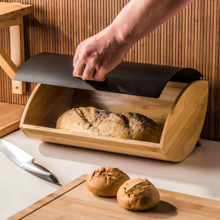 Panera Design Madera de Bambu y Metal 36x15 cm-1