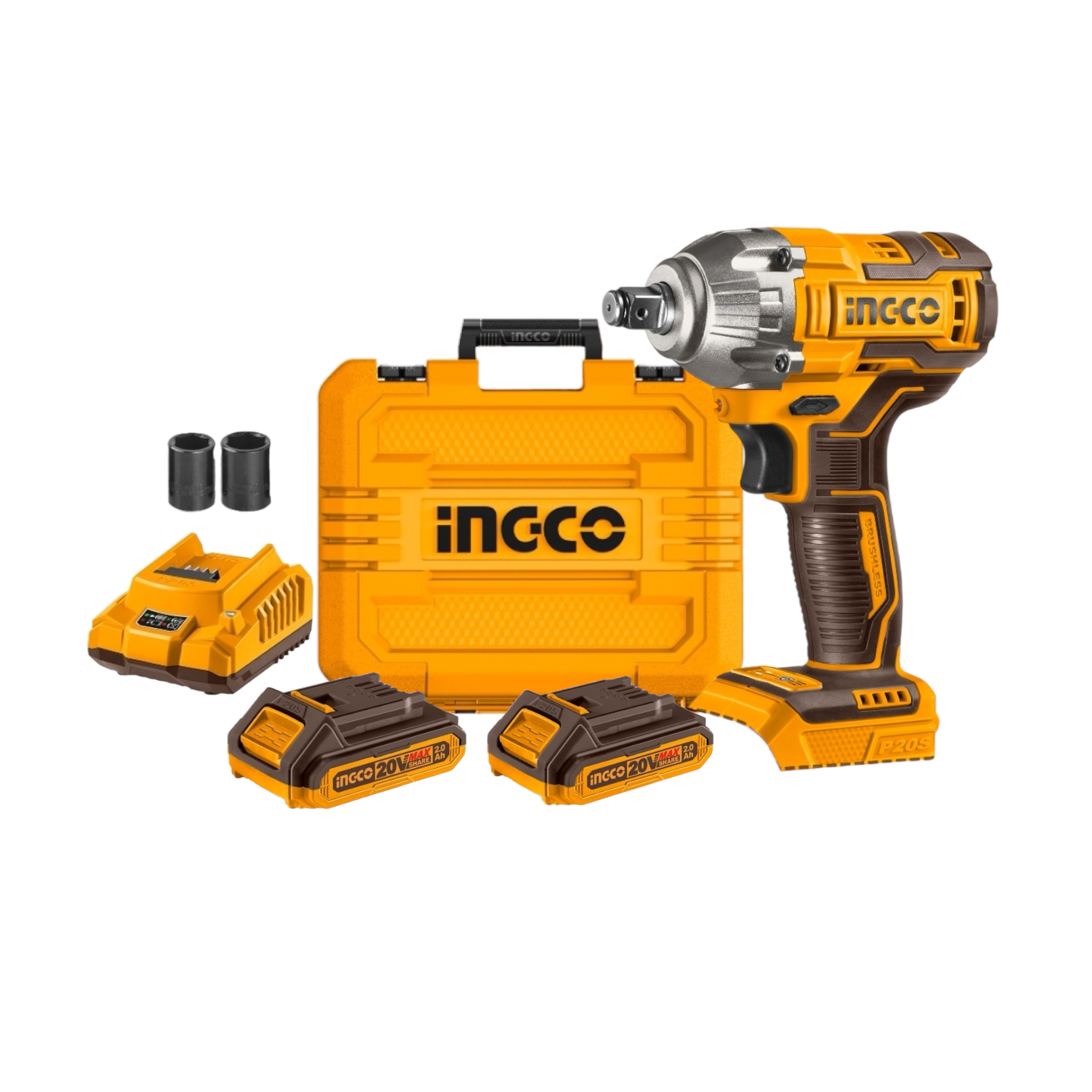 Llave Pistola De Impacto Ingco Bl 1/2 20v 300nm  Ciwli2038-0