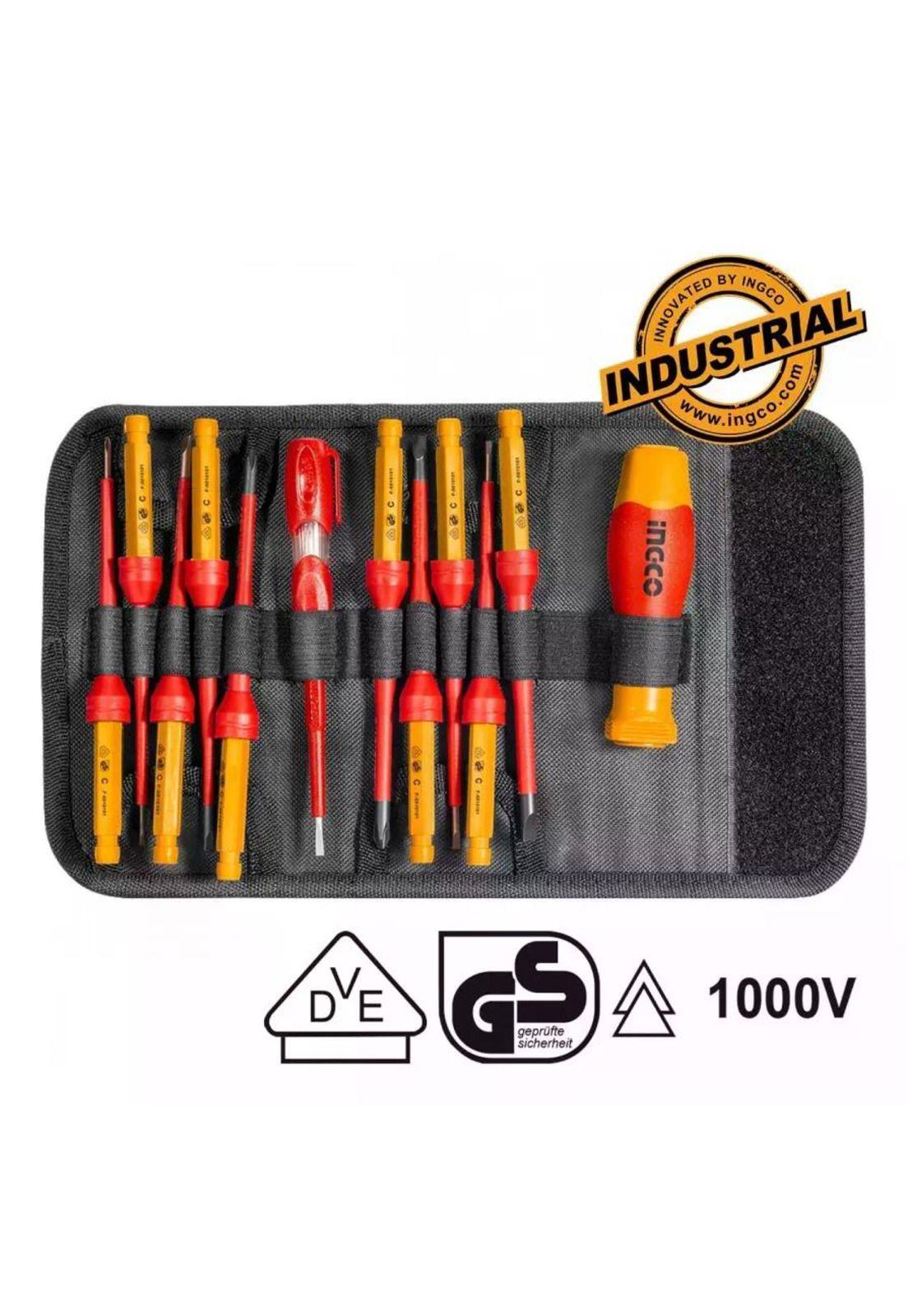 Set Aislado 12 Destornilladores Ingco Hkisd1201 - Smf-4