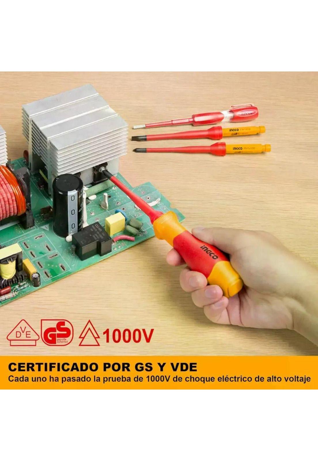 Set Aislado 12 Destornilladores Ingco Hkisd1201 - Smf-8