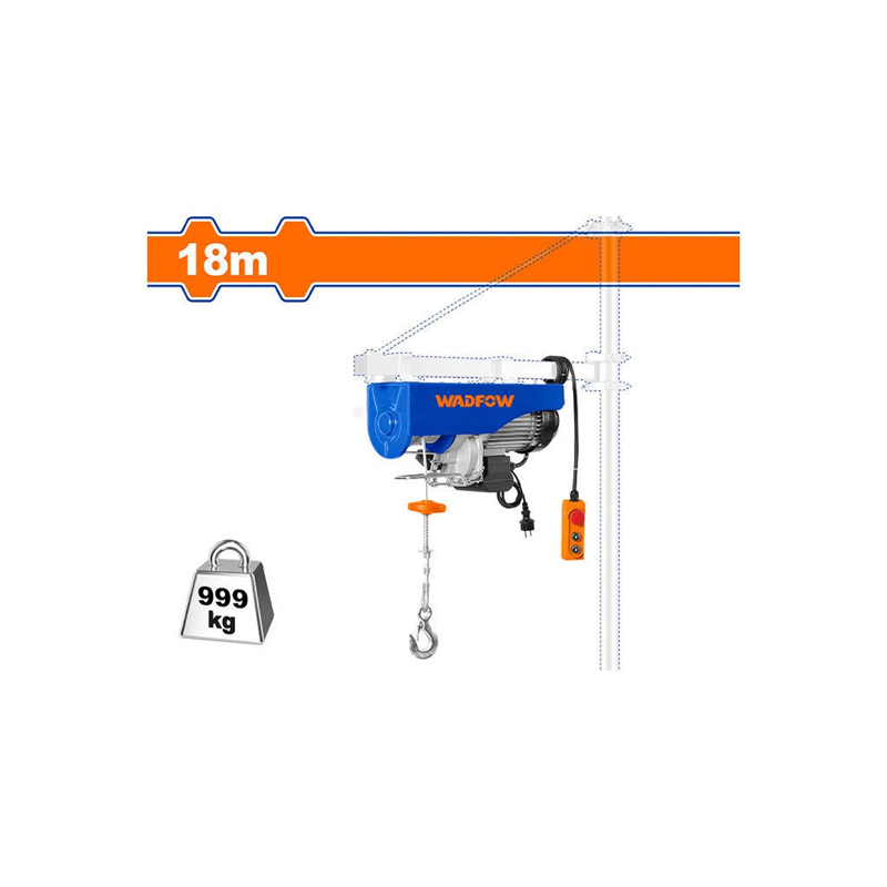 Aparejo Electrico 250 500kg 9mt 18mt Wadfow Weth1a01 Tecle-3