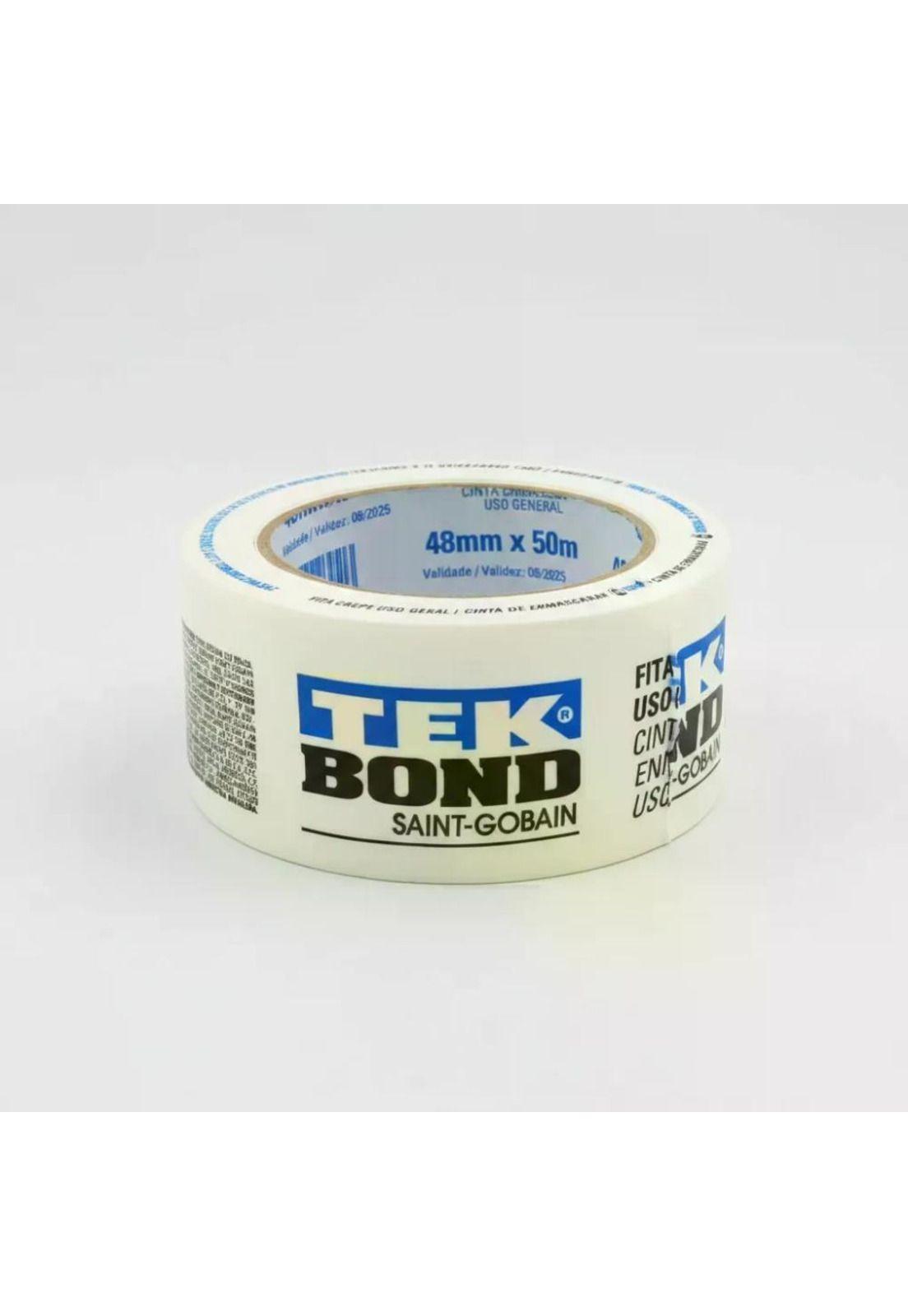 Cinta Adhesiva Crepe Enmascarar Masking Tap 48mm 50m Tekbond Blanco-4