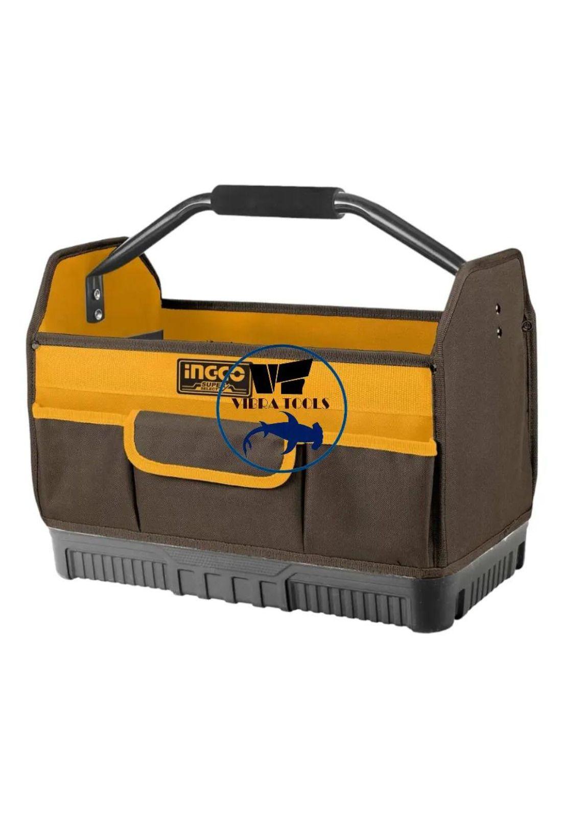 Bolso Herramientas Industrial Ingco 7 Bolsillos 16 P Htbgl04 Amarillo-1
