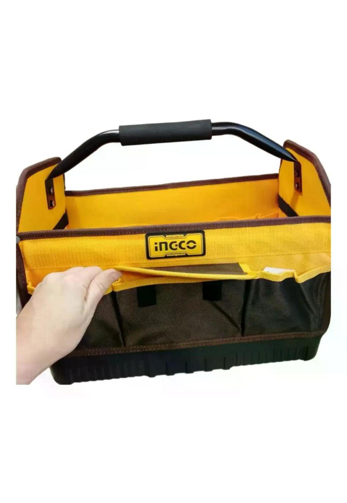 Bolso Herramientas Industrial Ingco 7 Bolsillos 16 P Htbgl04 Amarillo-2