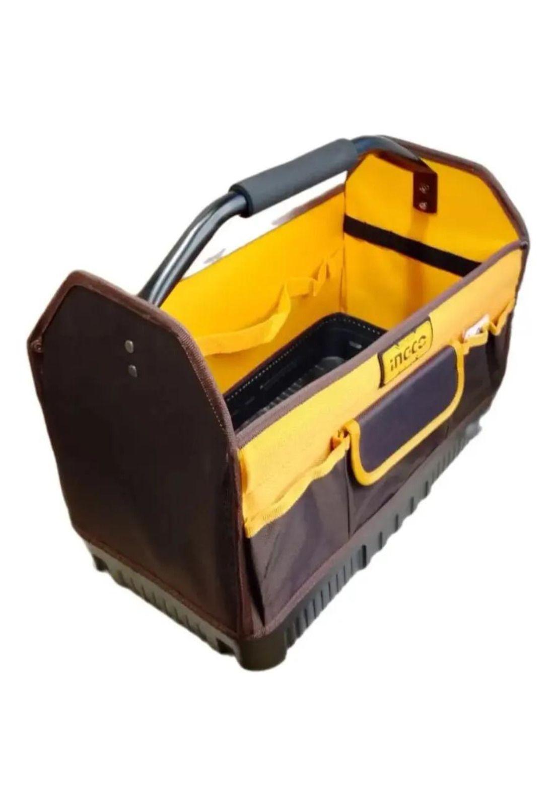 Bolso Herramientas Industrial Ingco 7 Bolsillos 16 P Htbgl04 Amarillo-3