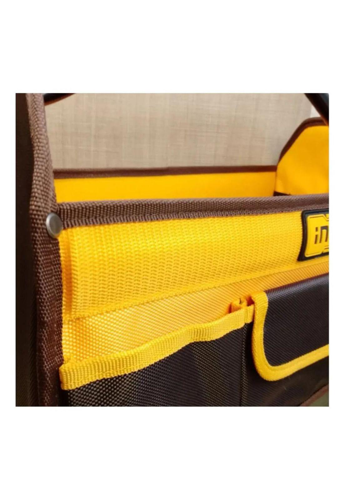 Bolso Herramientas Industrial Ingco 7 Bolsillos 16 P Htbgl04 Amarillo-6