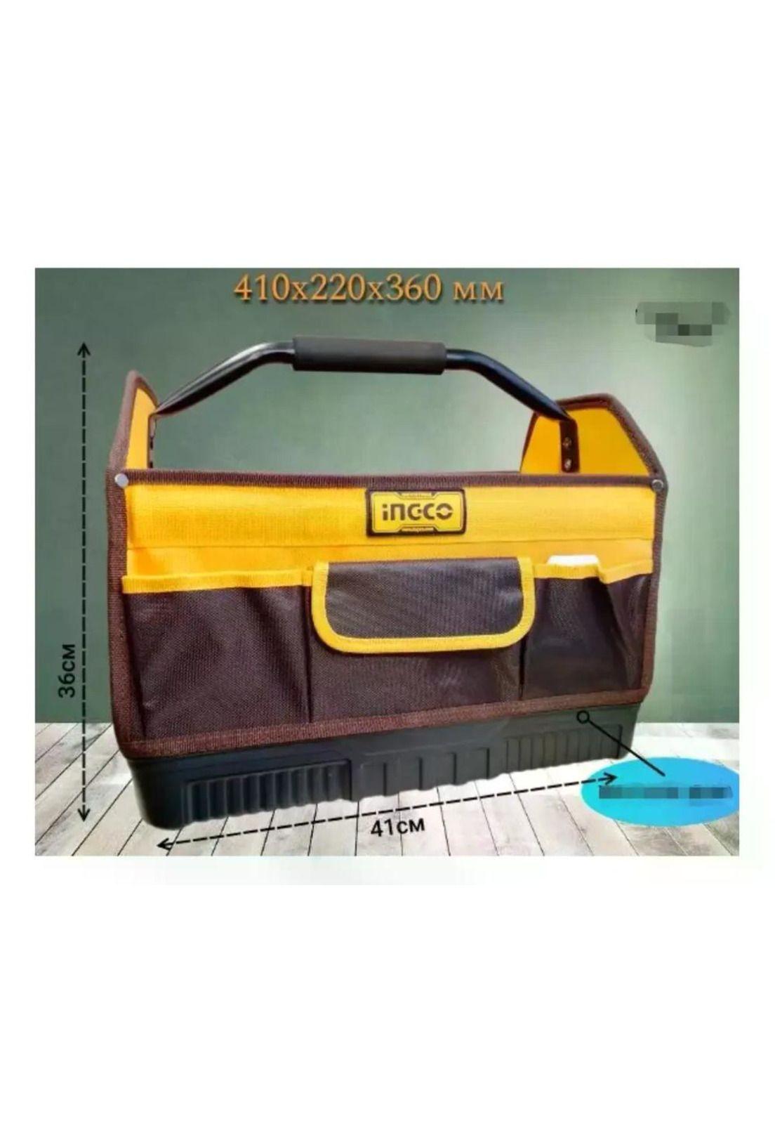 Bolso Herramientas Industrial Ingco 7 Bolsillos 16 P Htbgl04 Amarillo-8