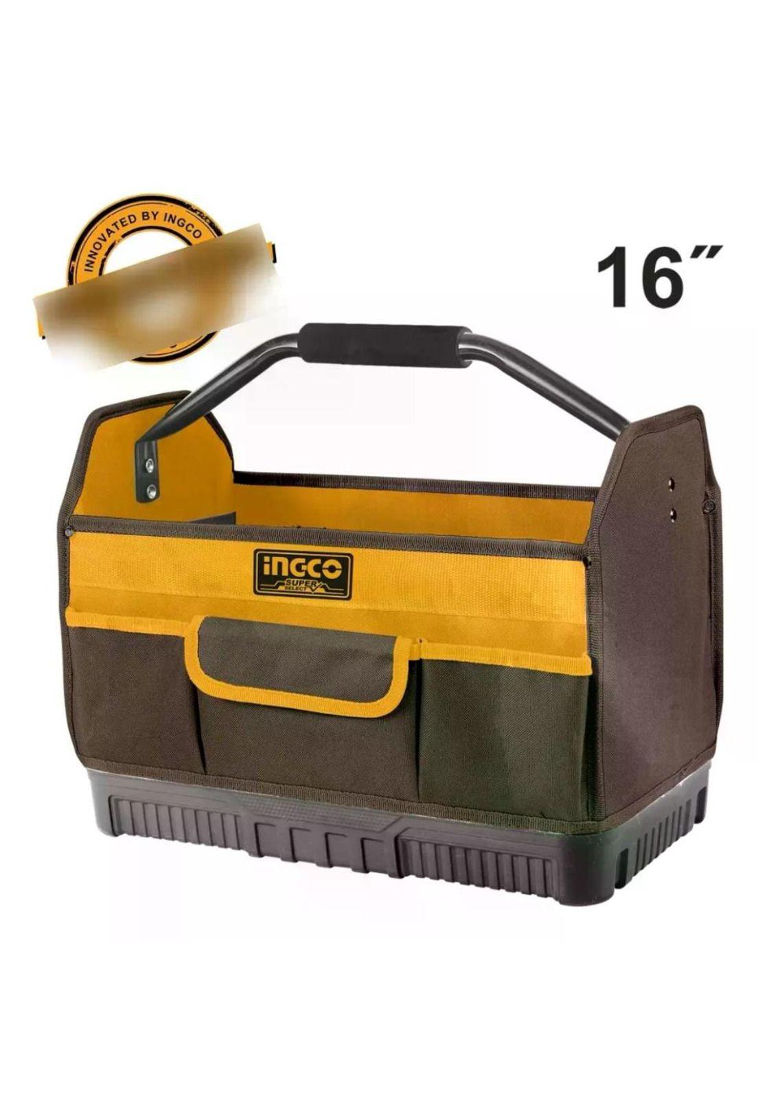 Bolso Herramientas Industrial Ingco 7 Bolsillos 16 P Htbgl04 Amarillo-9