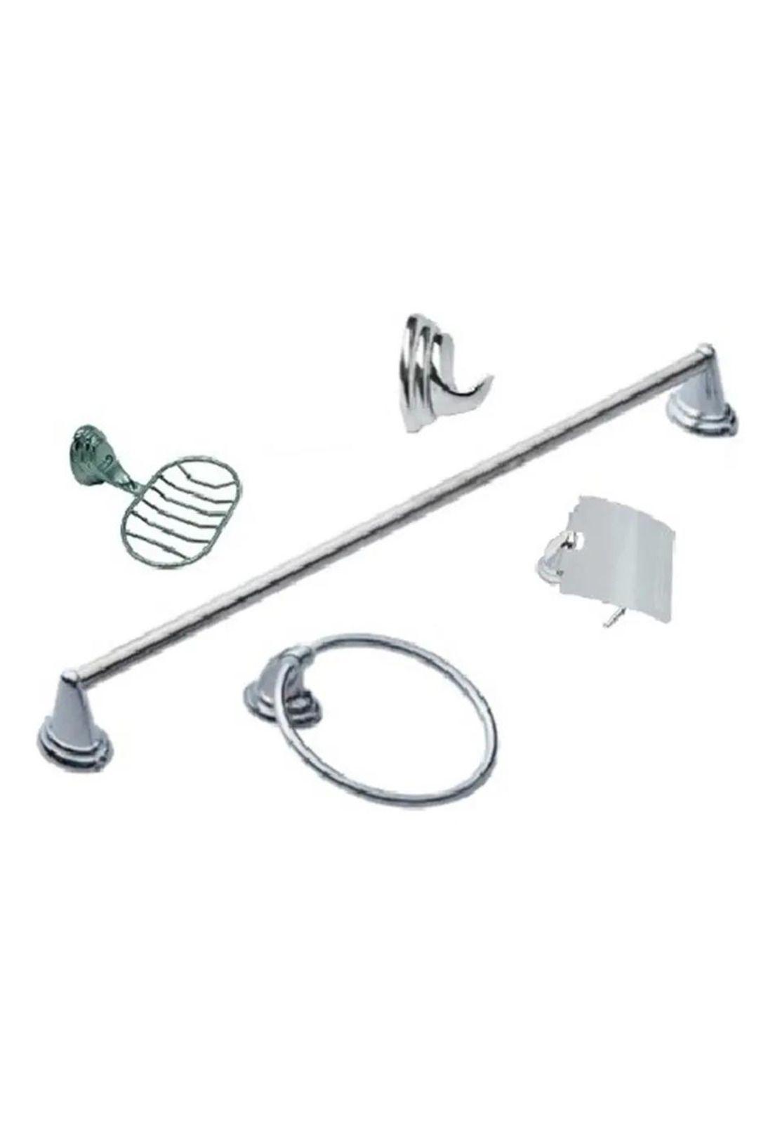Set De Accesorios De Baño 5 Piezas Colomba Taumm Gris-2
