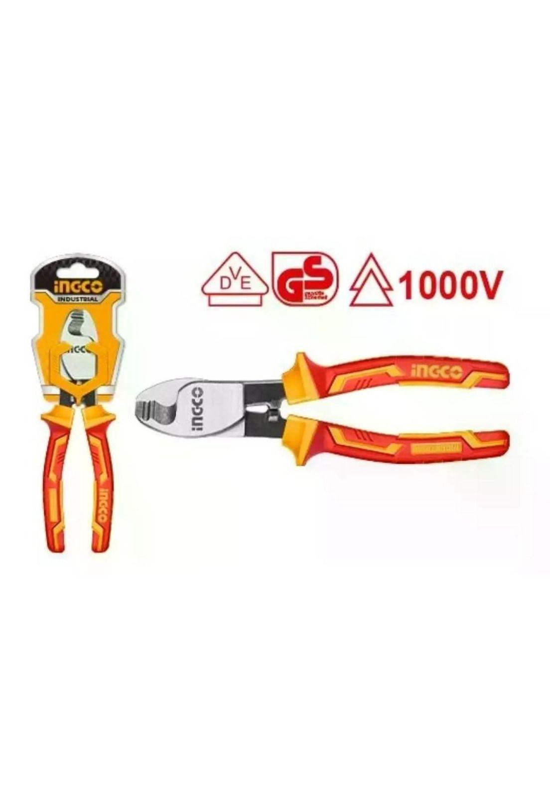 Alicate Corta Cable Aislado 1000v 6 Pulgadas 160mm Ingco Color Amarillo Y Rojo-3