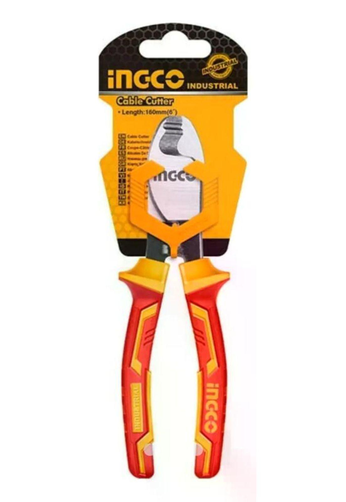 Alicate Corta Cable Aislado 1000v 6 Pulgadas 160mm Ingco Color Amarillo Y Rojo-9