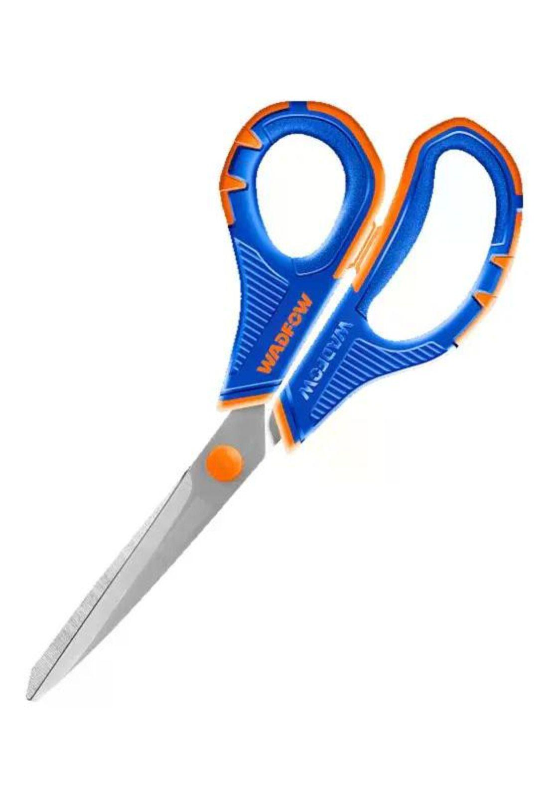 Tijera 8.5 PuLG Acero Inox Wadfow Azul Y Naranja-0