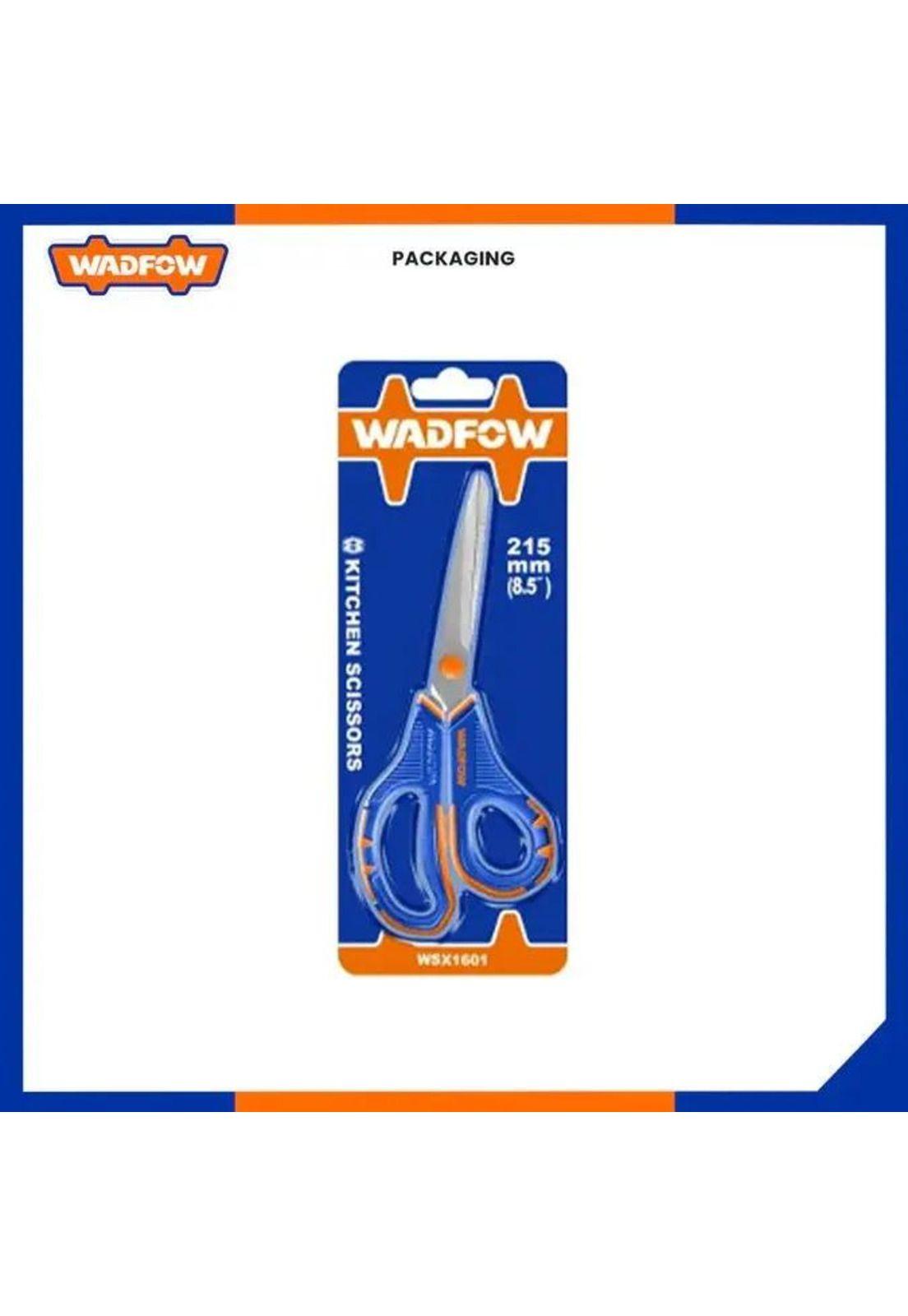 Tijera 8.5 PuLG Acero Inox Wadfow Azul Y Naranja-2