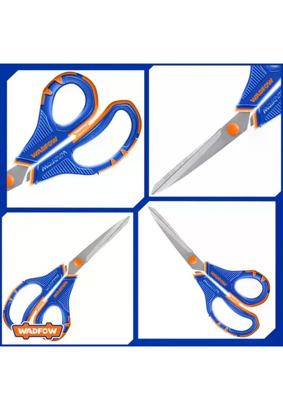 Tijera 8.5 PuLG Acero Inox Wadfow Azul Y Naranja-3