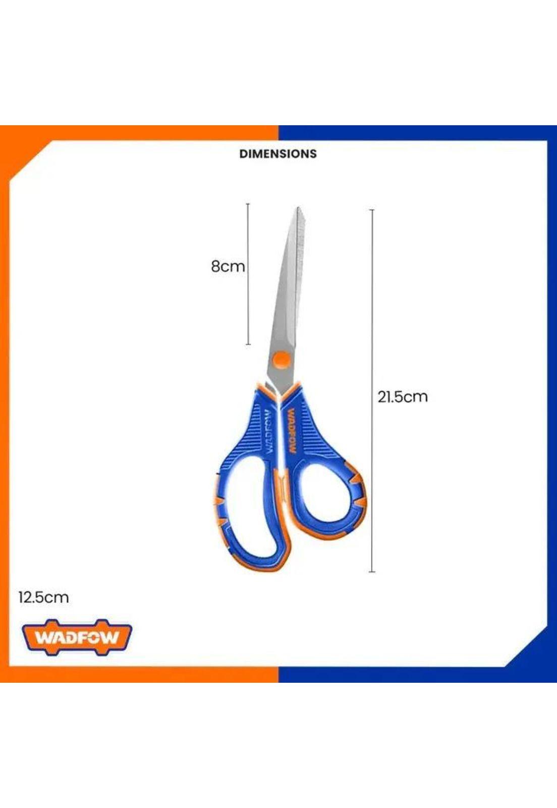 Tijera 8.5 PuLG Acero Inox Wadfow Azul Y Naranja-4