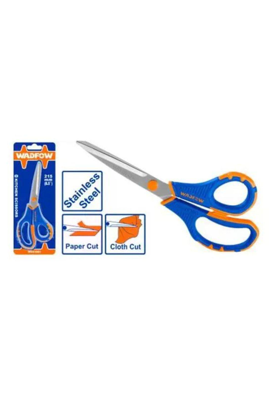 Tijera 8.5 PuLG Acero Inox Wadfow Azul Y Naranja-6