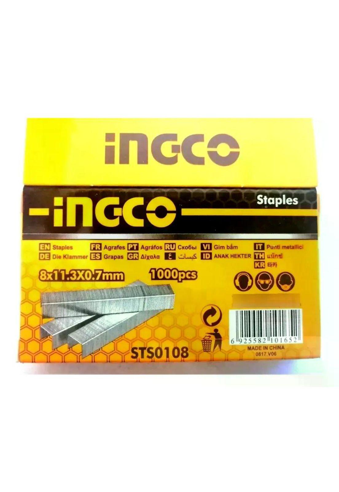 Grapas Grampas 8 X 0.7mm 1000 Und Para Hsg1403 Ingco Sts0108 Plateado-3