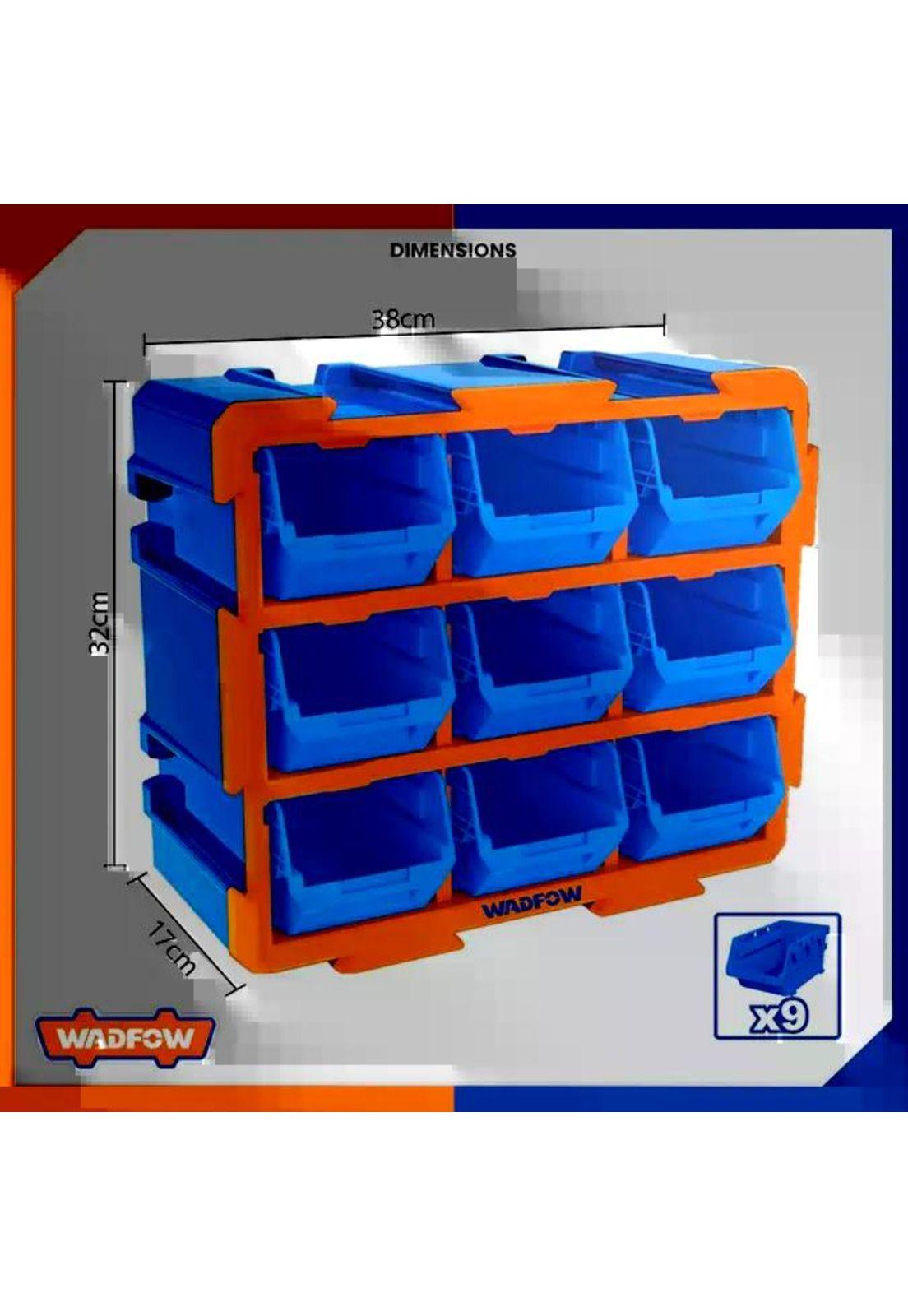 Gavetero Organizador Plastico 9 Cajones Cajonera Azul Azul-5