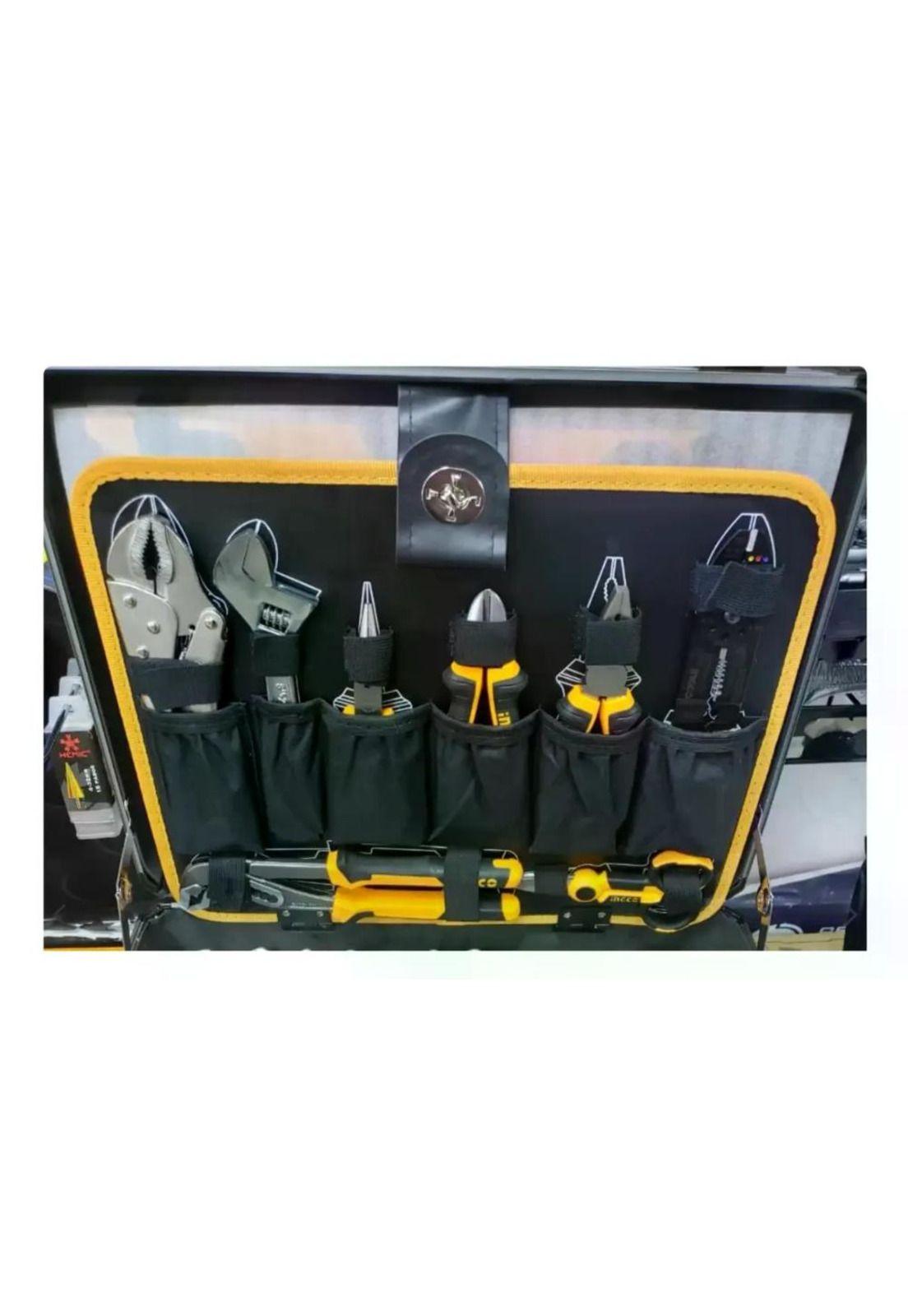 Caja De Herramientas Valija Maletín Metálico Con Ruedas 147 Piezas Ingco Hkthp21471 Plateado-2