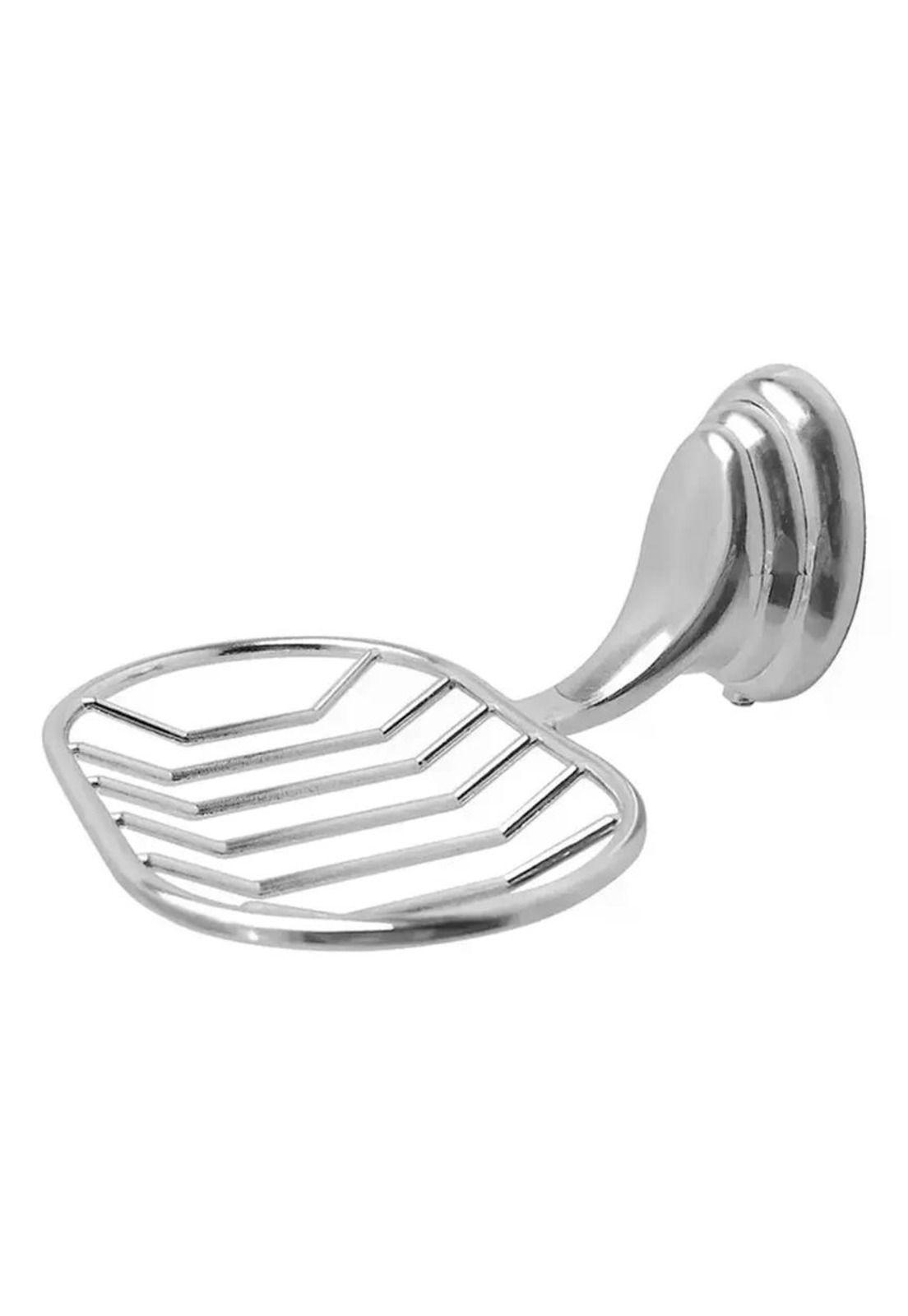 Jabonera Metal Accesorio Baño Plateado-0