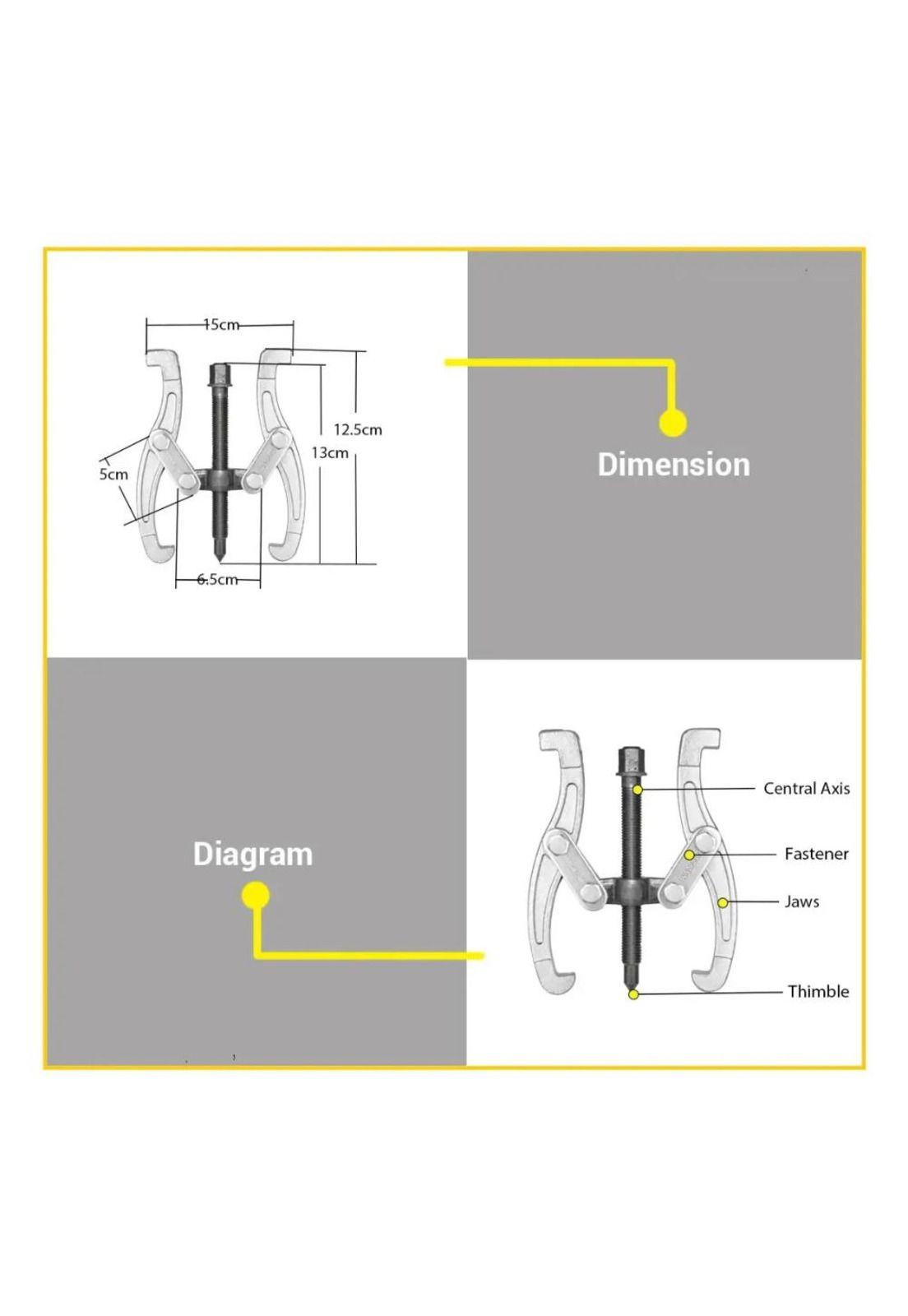 Extractor De Rodamiento Y Polea 2 Patas 4 Pulgadas Wadfow-5