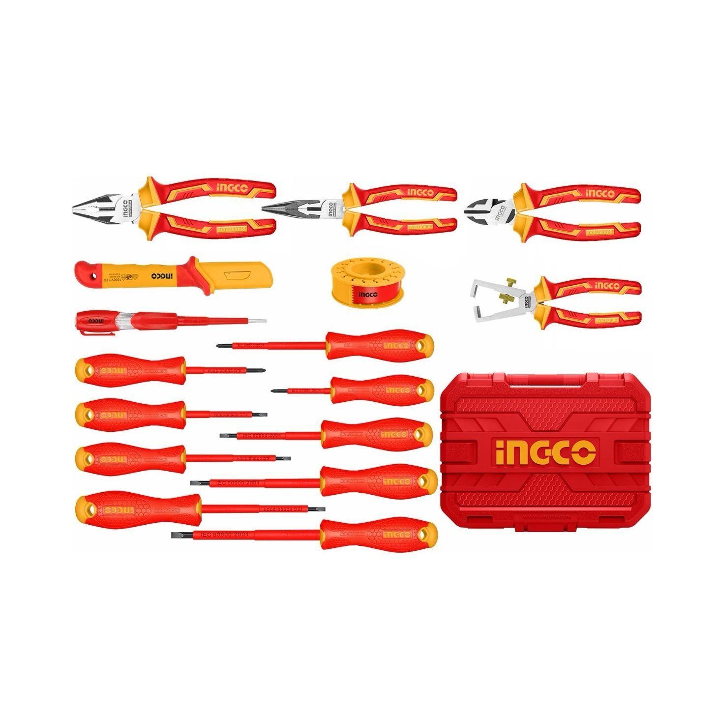 Set Herramientas Aislados Vde Ingco Industri 16 Pz Hkith1601-2