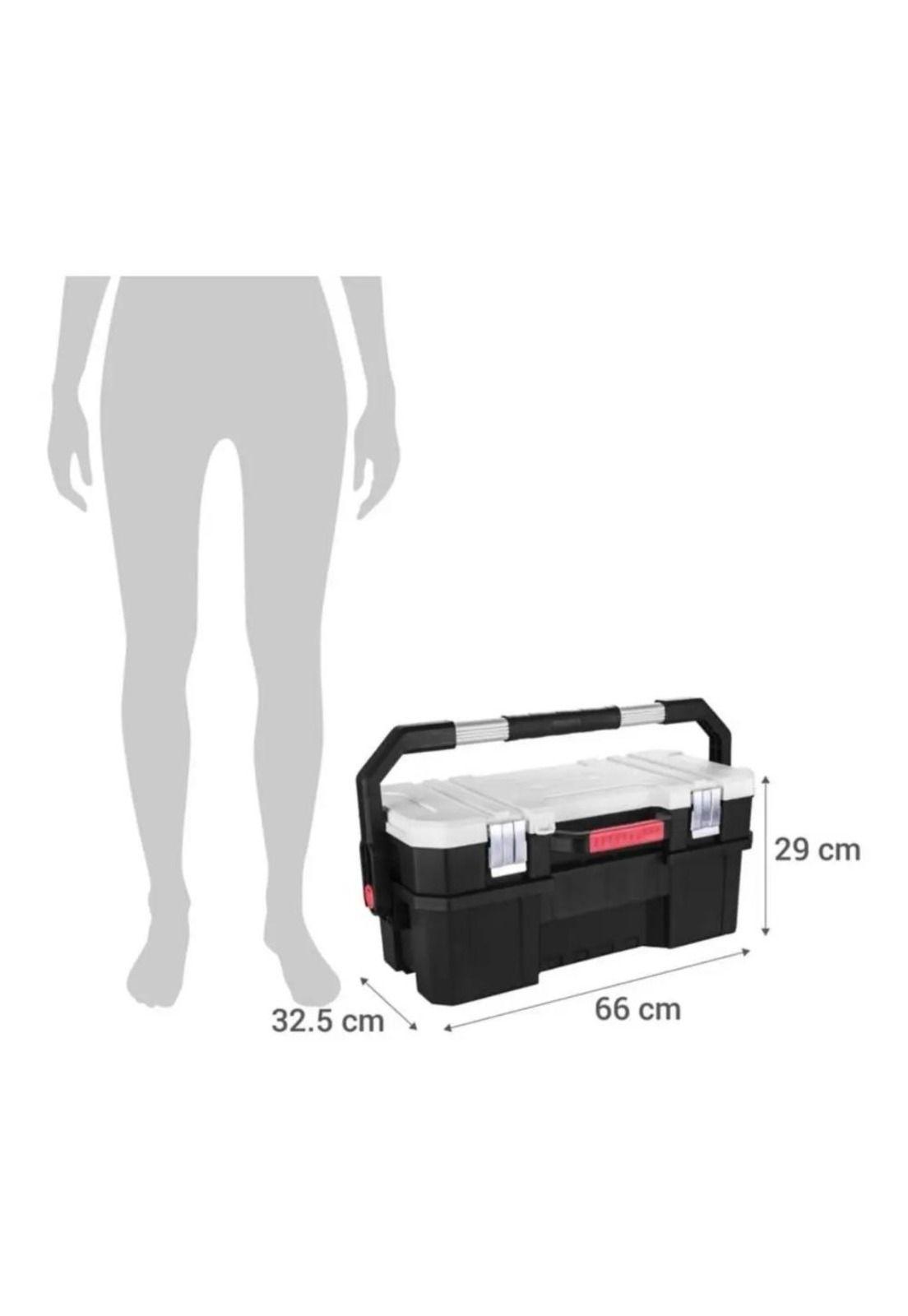 Caja Herramientas Plástica Ubermann 43x33x12 Cm Negro Negro/blanco/rojo-8