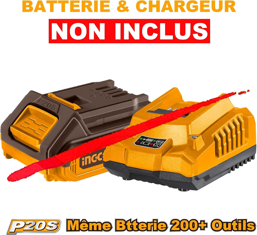 Pistola Llave De Impacto Bl 20v 400 Nm 1/2 Ingco Ciwli20401-6