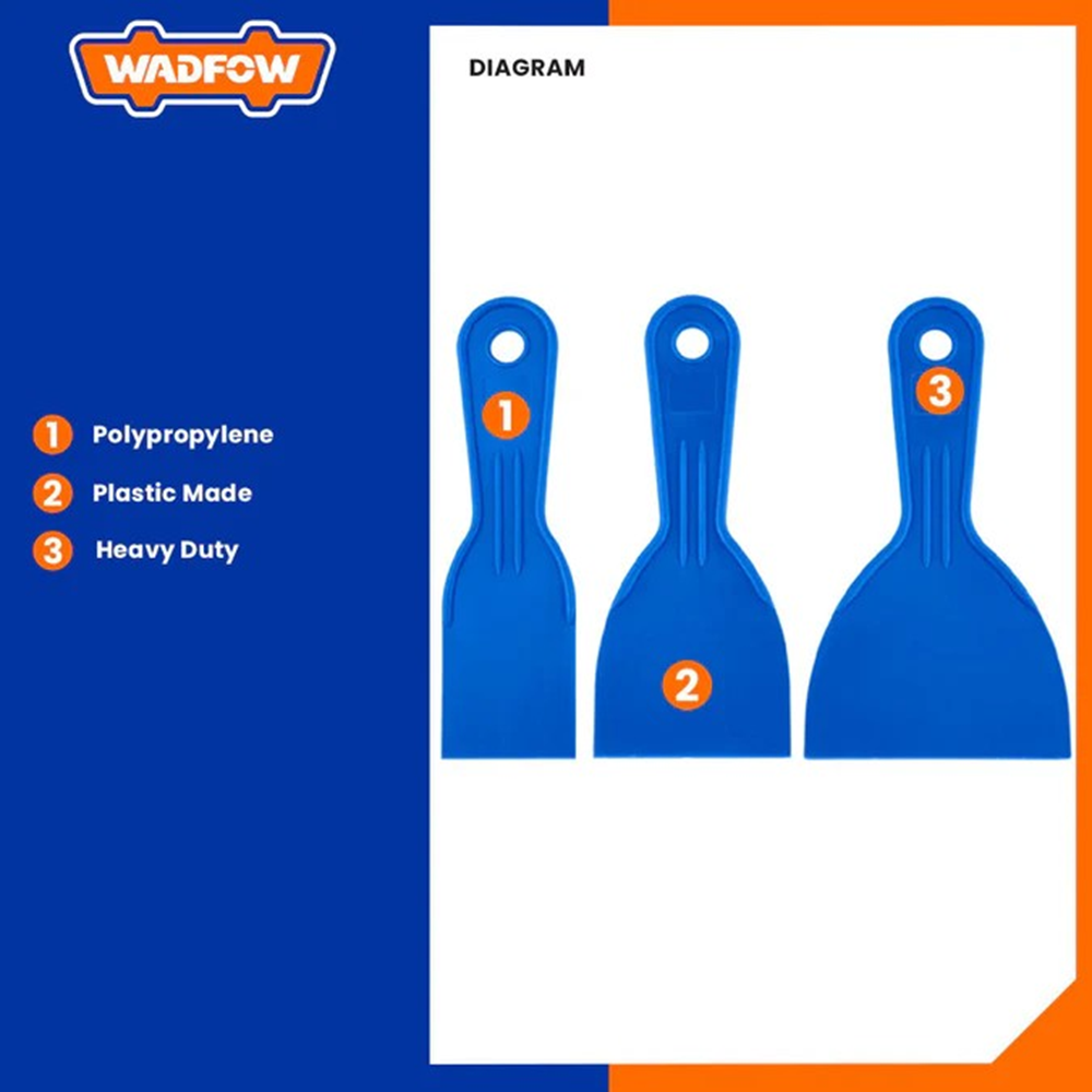 Set De Espatulas Plasticas 3 Piezas 50, 75, 100 Mm Wadfow-4