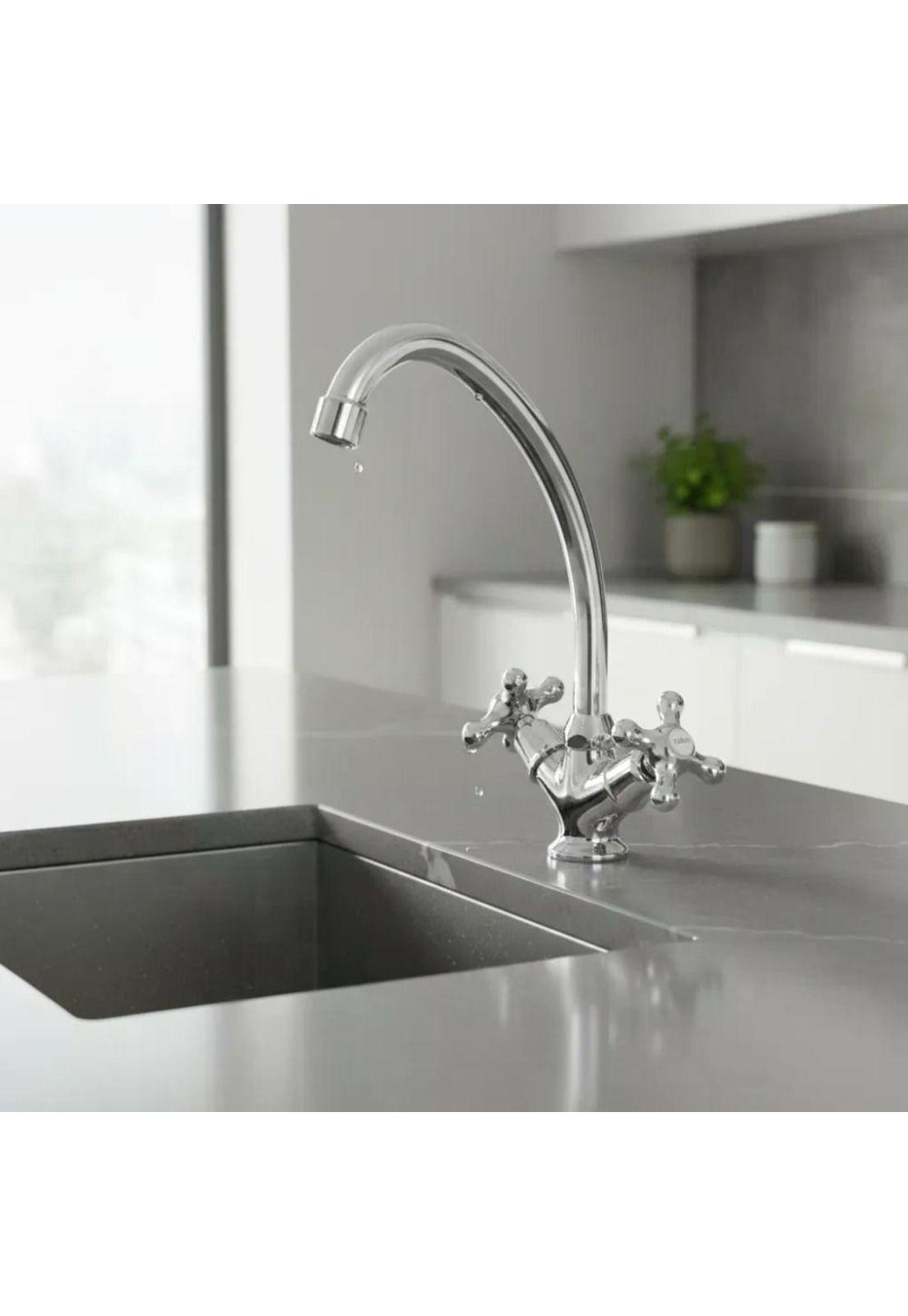 Monoblock Llave Para Lavaplato Bonn Taumm Gris-2