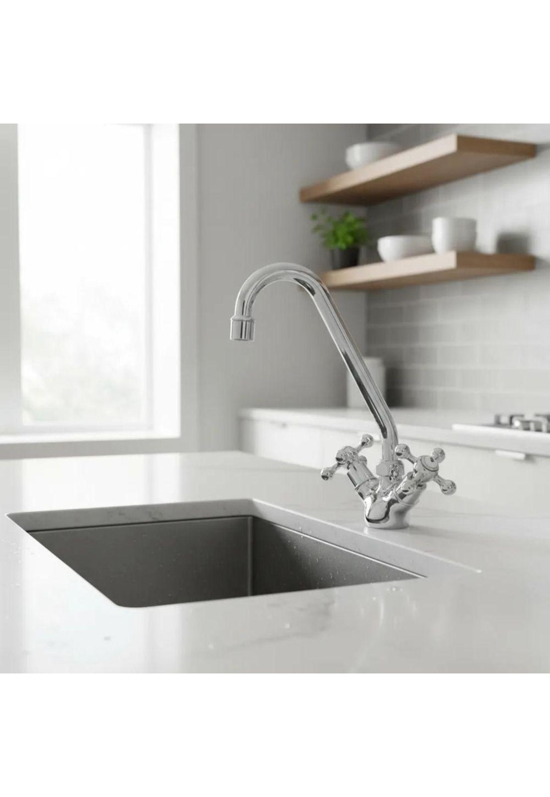 Monoblock Llave Para Lavaplato Bonn Taumm Gris-4