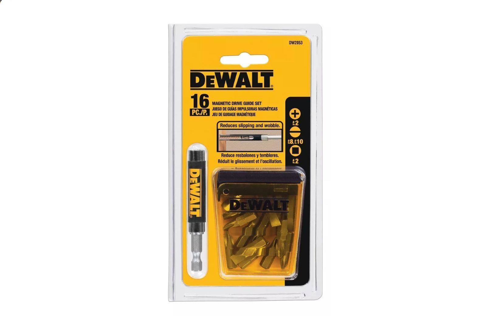 Set De Puntas Dewalt 16 Piezas + Guía Magnética Dw2053 -6
