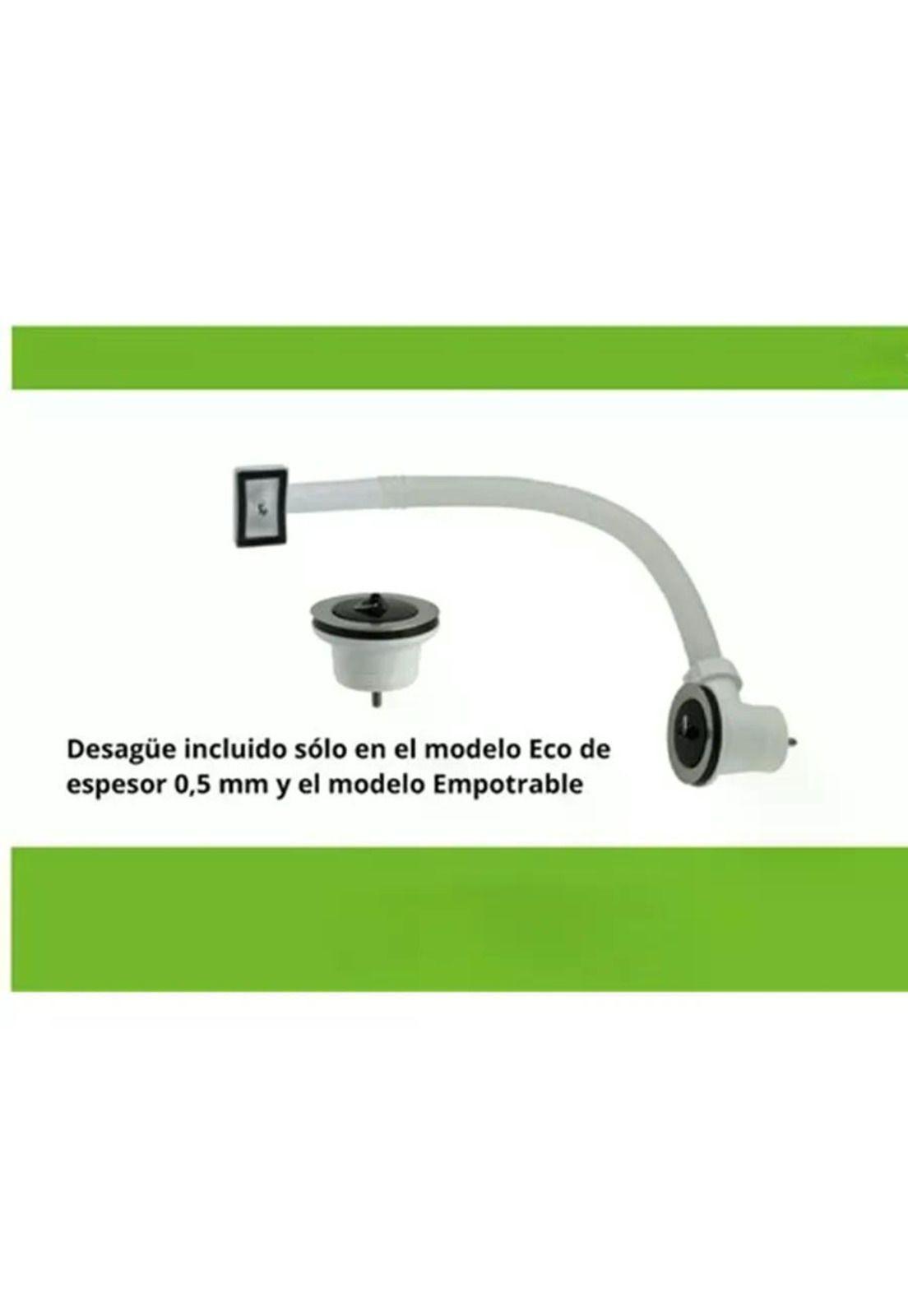 Lavaplatos Doble 120x50 Sobreponer Izquierdo Monomando Taumm Gris-3