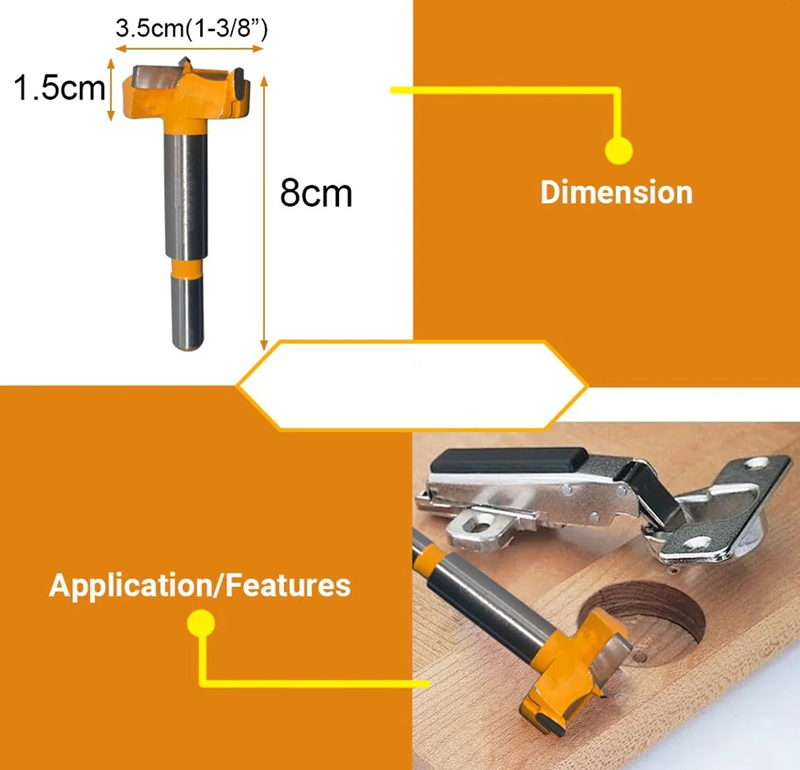 Broca Forstner Para Madera 35 Mm Ingco Adcs3501-2
