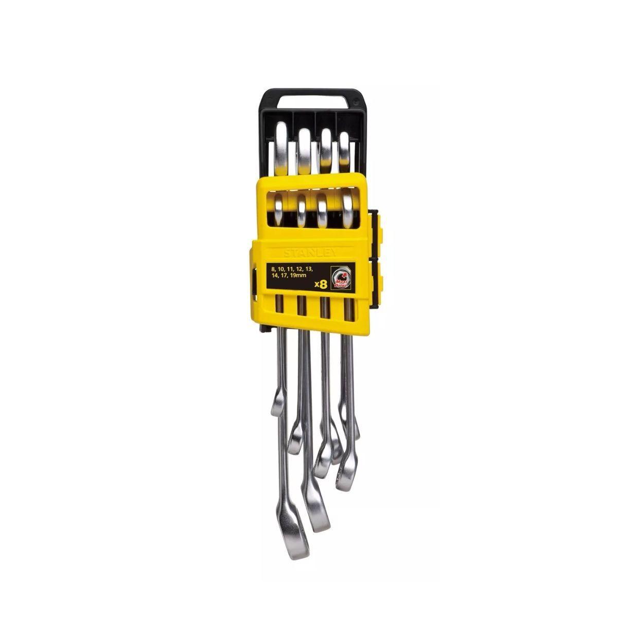 Juego Set De 8 Llaves Combinación Stanley Punta Corona-2