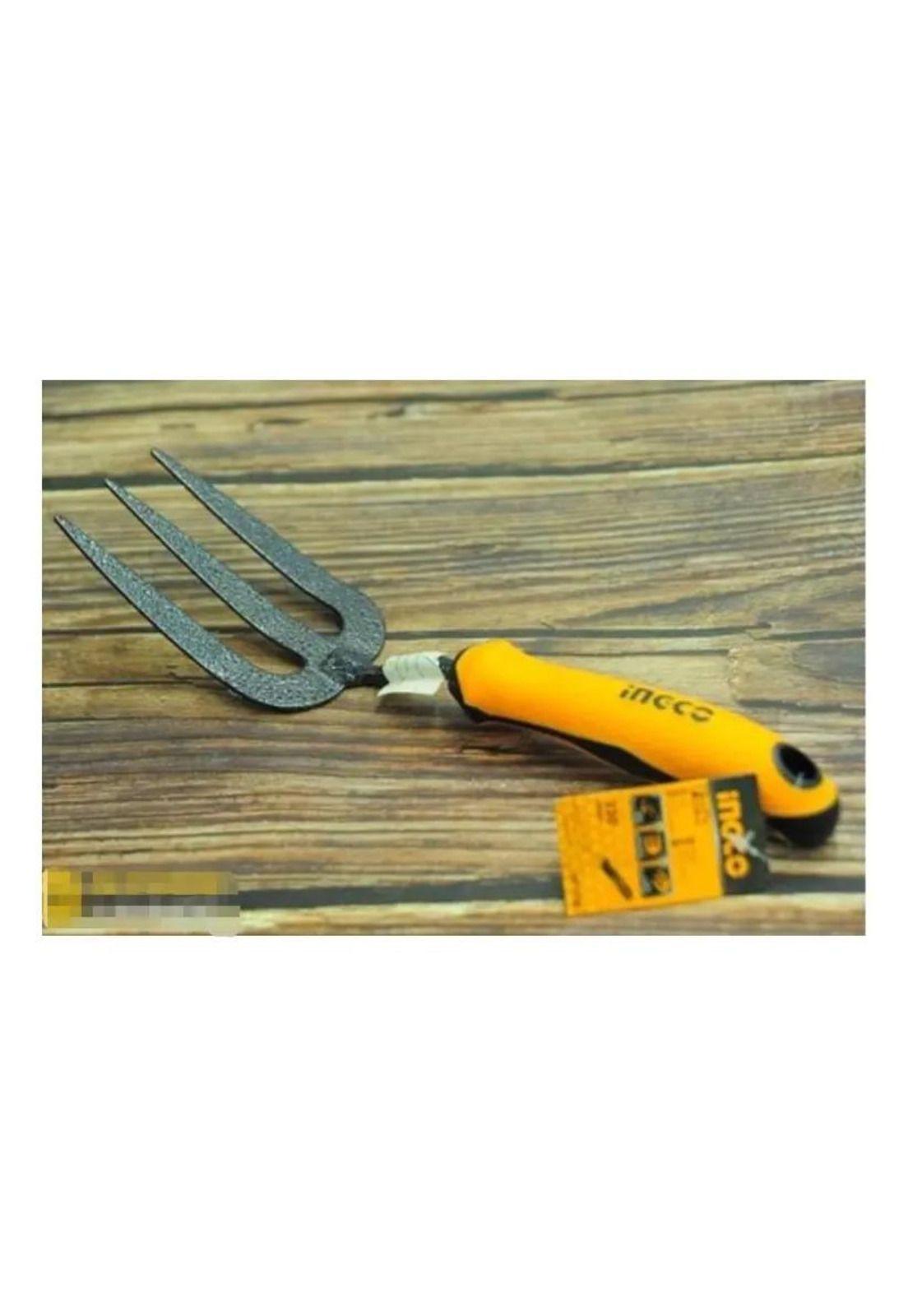 Cultivador Rastrillo Tres Puntas Para Jardín Ingco 80x320 Mm Amarillo-3