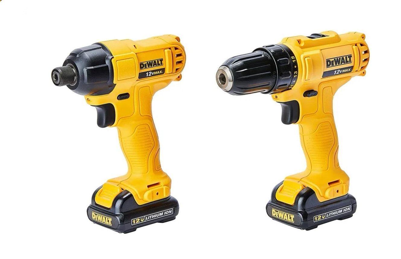 Kit Dewalt 12v Taladro + Atornillador Impacto + 2 Baterías + Cargador + Bolso De Transporte-7