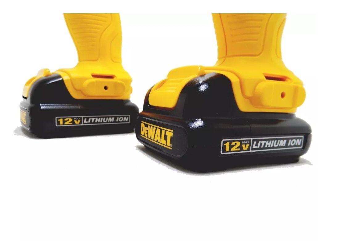 Kit Dewalt 12v Taladro + Atornillador Impacto + 2 Baterías + Cargador + Bolso De Transporte-2