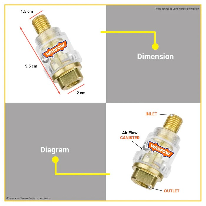 Lubricador Herramientas Neumaticas 10 Cc 1/4 Pulgadas Wadfow-7